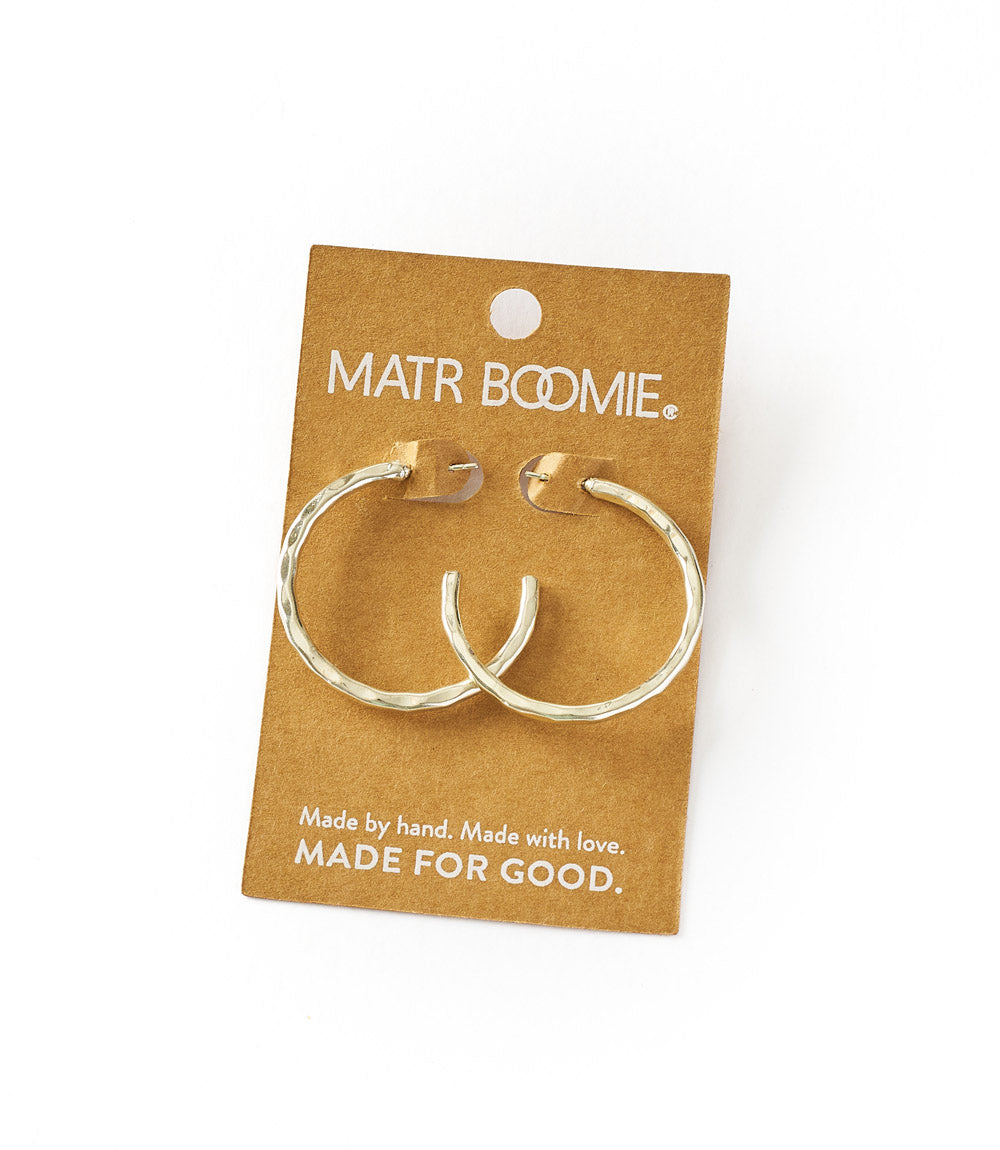 Bhavani Hammered Hoop Earrings