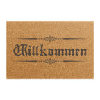 Willkommen Doormat – Rustic pixelated text German Welcome Coir Mat