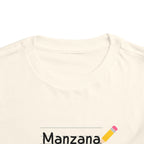 Manzana Apple and Pencil Toddler Tee Shirt by Printify