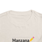 Manzana Apple and Pencil Toddler Tee Shirt by Printify