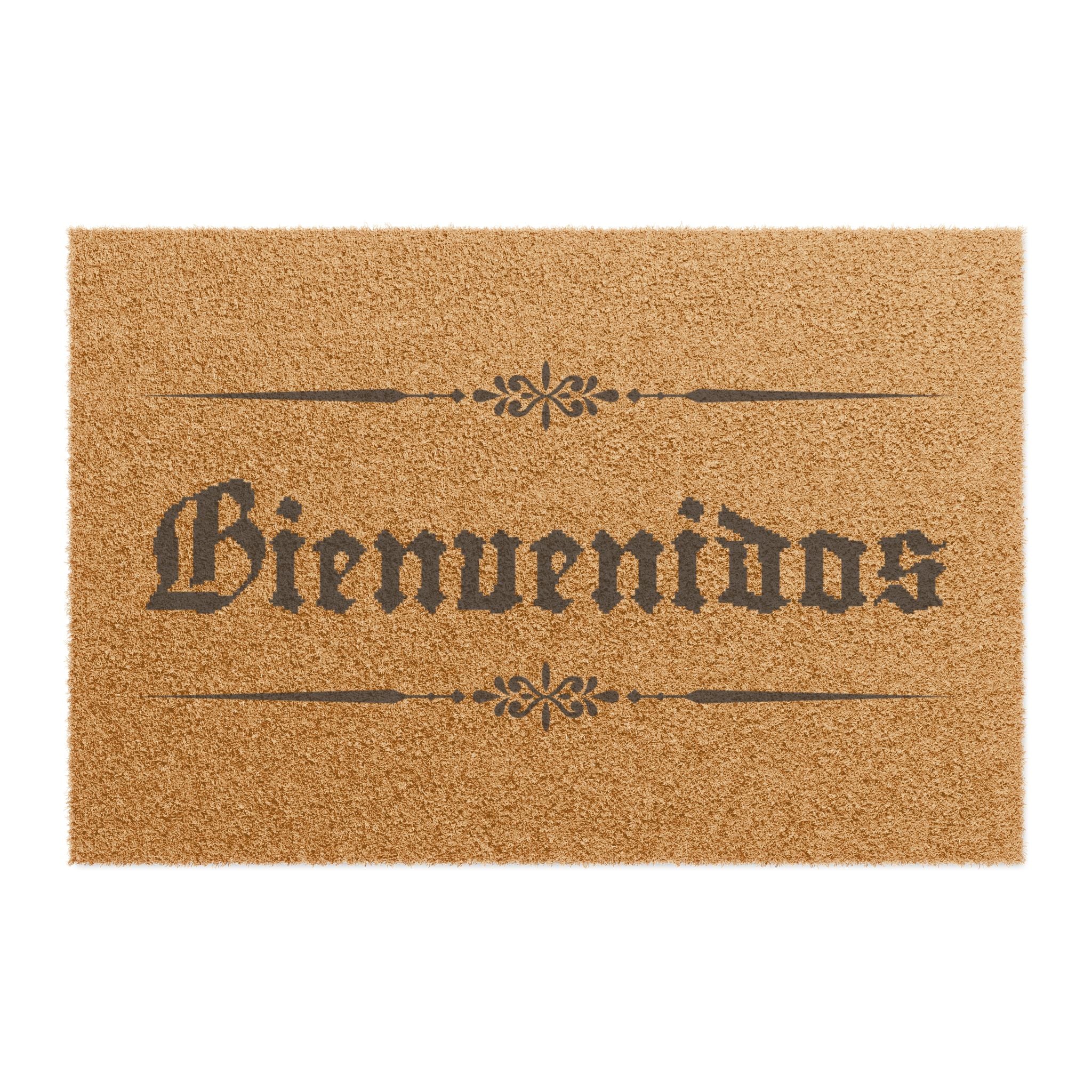 Bienvenidos Doormat — Rustic Spanish Welcome Coir Mat