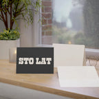 Sto Lat Polish Typography Greeting Card, Birthday Card, Polish Celebration by Printify