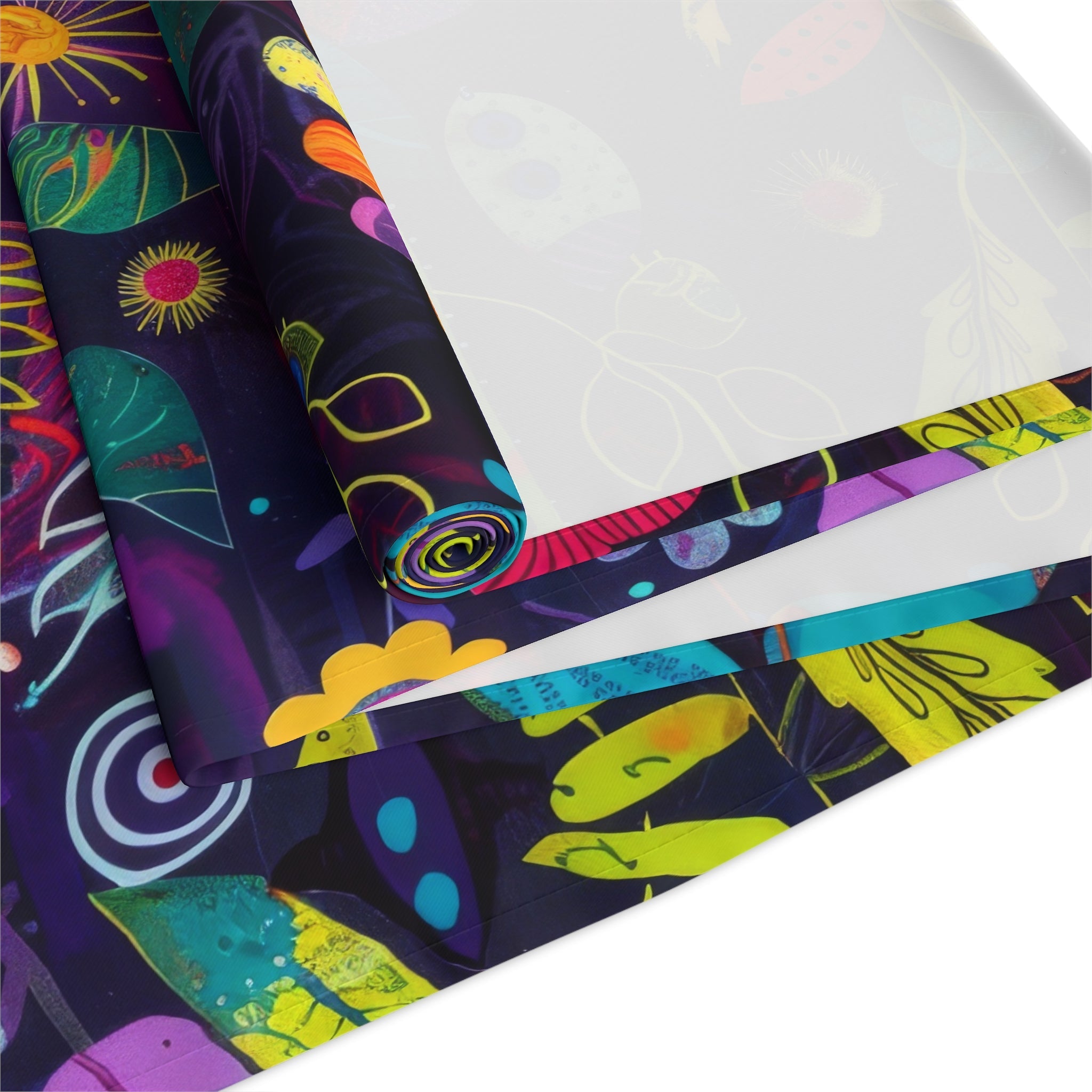 Bespattered Facade Colorful Flowers Table Runner (2 sizes)