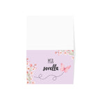 Italian sister Mia Sorella Floral Butterfly Greeting Card