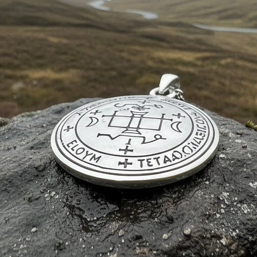 Petite Archangel Gabriel Sigil Pendant in Sterling Silver
