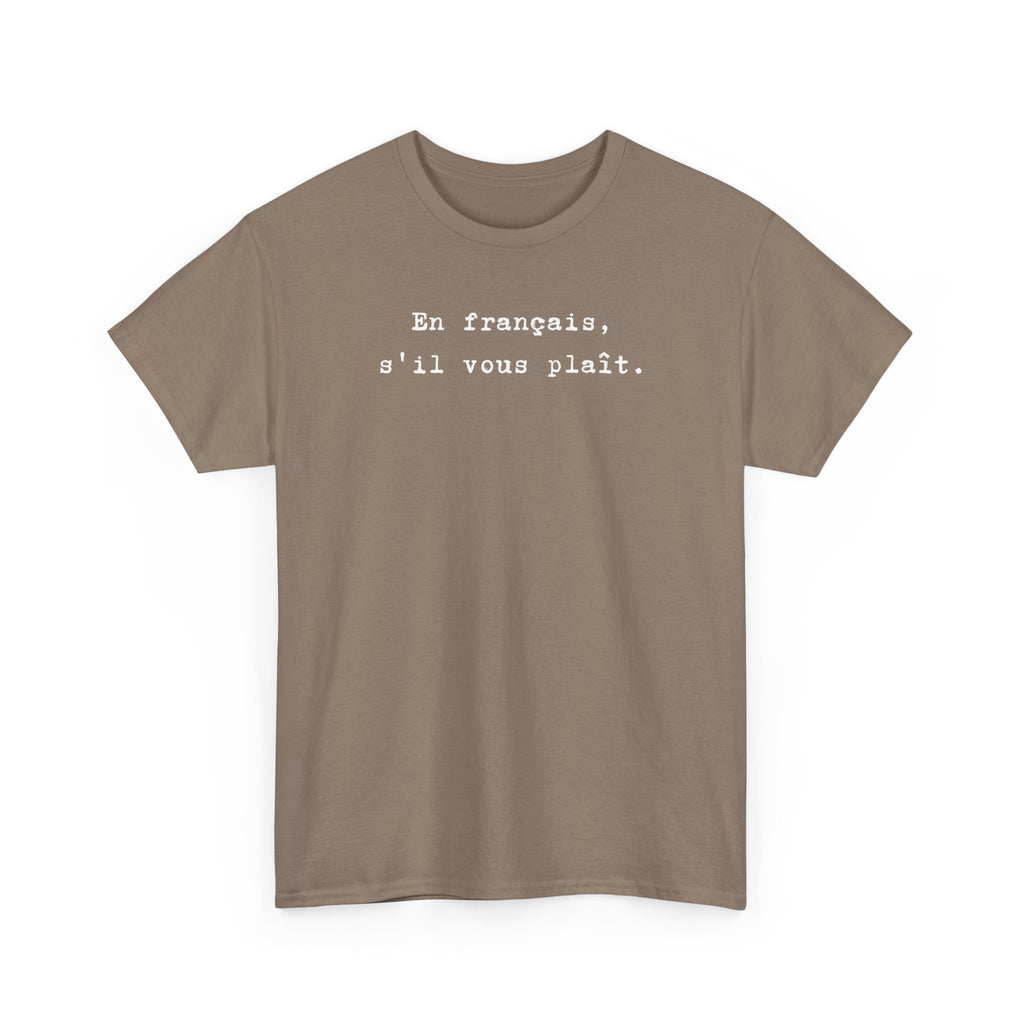 En français s'il vous plaît t-shirt, top for French teacher or French student, Francophone