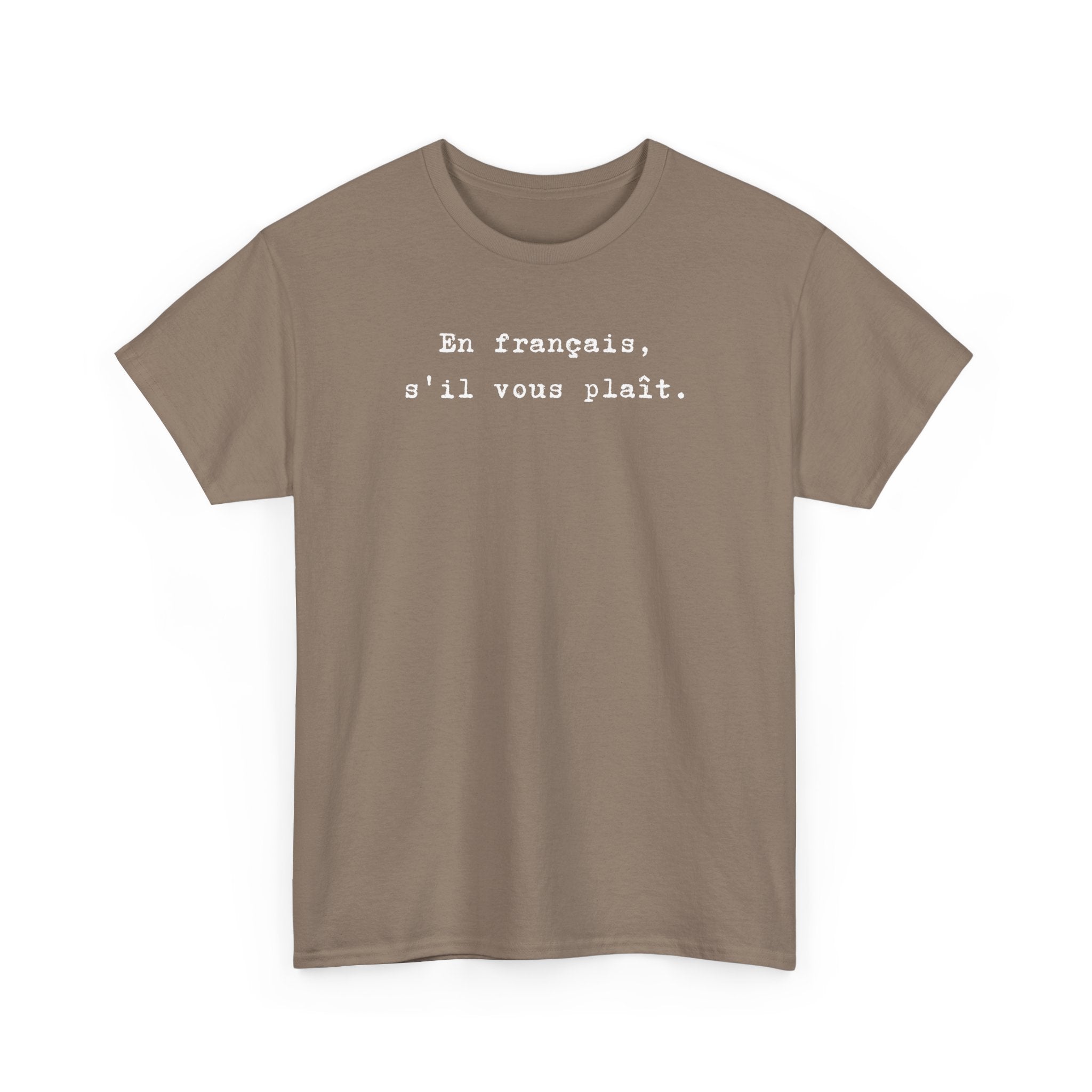En français s'il vous plaît t-shirt, top for French teacher or French student, Francophone