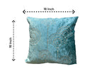Velvet Cushion or Pillow Cover with Golden Embroidery Set of 2