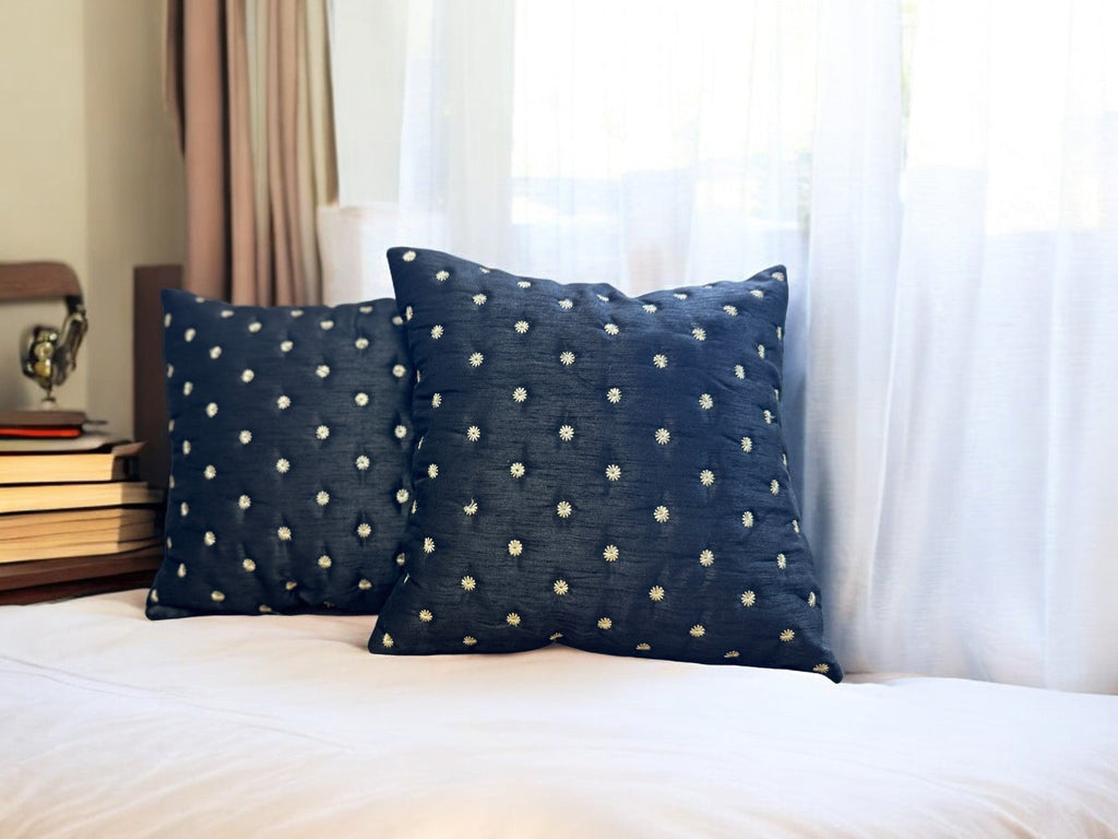 Dupioni Silk Star Cushion or Pillow Cover, Set of 2