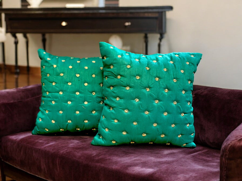 Dupioni Silk Star Cushion or Pillow Cover, Set of 2