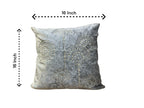 Velvet Cushion or Pillow Cover with Golden Embroidery Set of 2