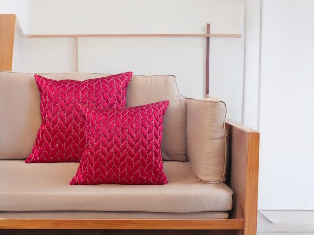 Silk Cushion or Pillow Cover with Choti Design, Set of 2