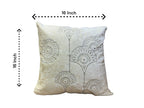 Velvet Cushion or Pillow Cover with Golden Embroidery Set of 2