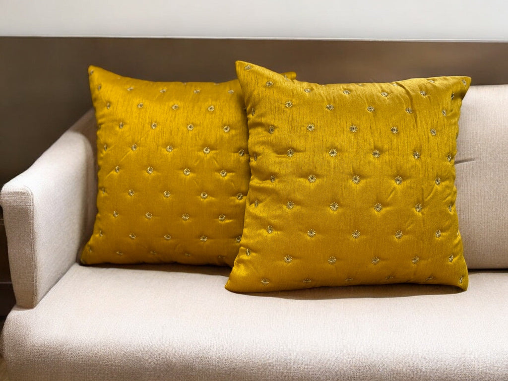 Dupioni Silk Star Cushion or Pillow Cover, Set of 2