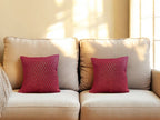 Silk Cushion or Pillow Cover with Full Sequence Design, Set of 2