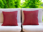 Silk Cushion or Pillow Cover with Full Sequence Design, Set of 2