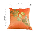 Velvet Cushion or Pillow Cover with Tree Branch Sequence Design, Set of 2