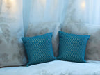 Silk Cushion or Pillow Cover with Full Sequence Design, Set of 2