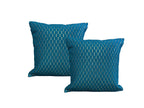 Silk Cushion or Pillow Cover with Full Sequence Design, Set of 2
