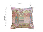 Silk Cushion or Pillow Cover with Heavy Traditional Indian Thread Work, Set of 2