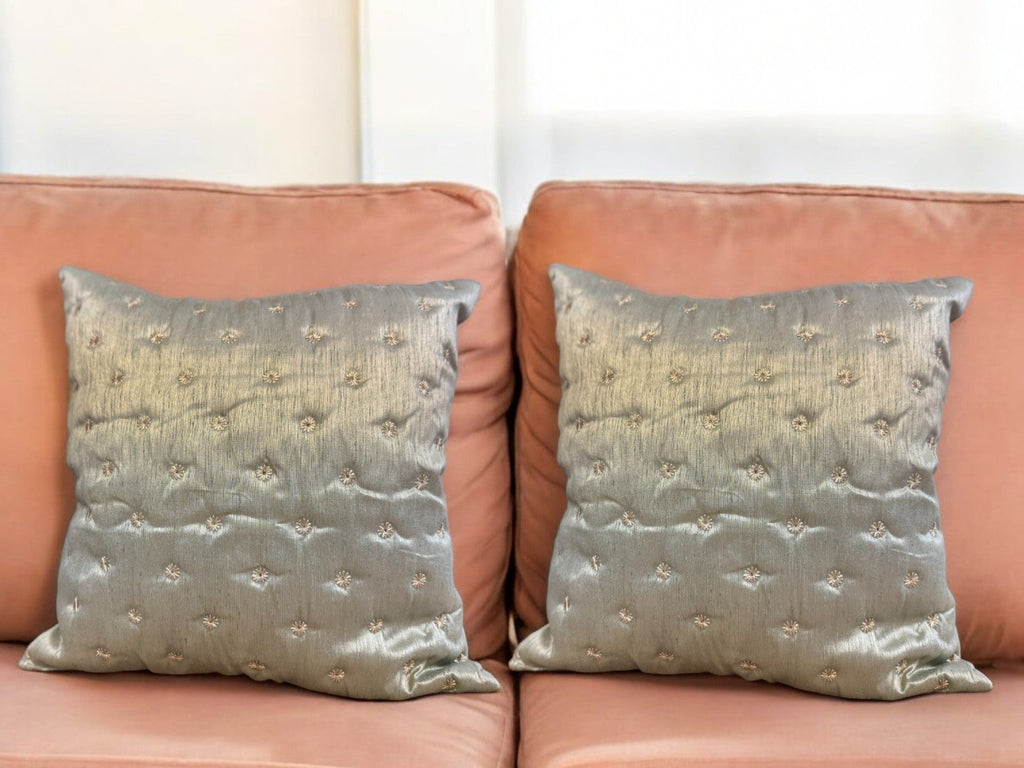 Dupioni Silk Star Cushion or Pillow Cover, Set of 2