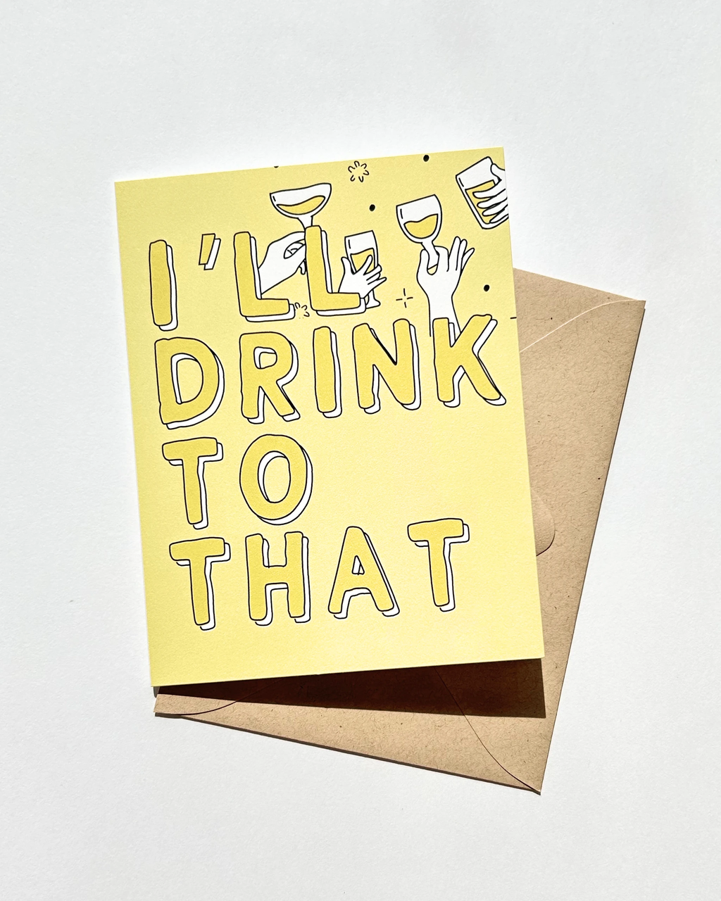 I'll Drink to That Congratulations Card Engagement Wedding by Five Dot Post