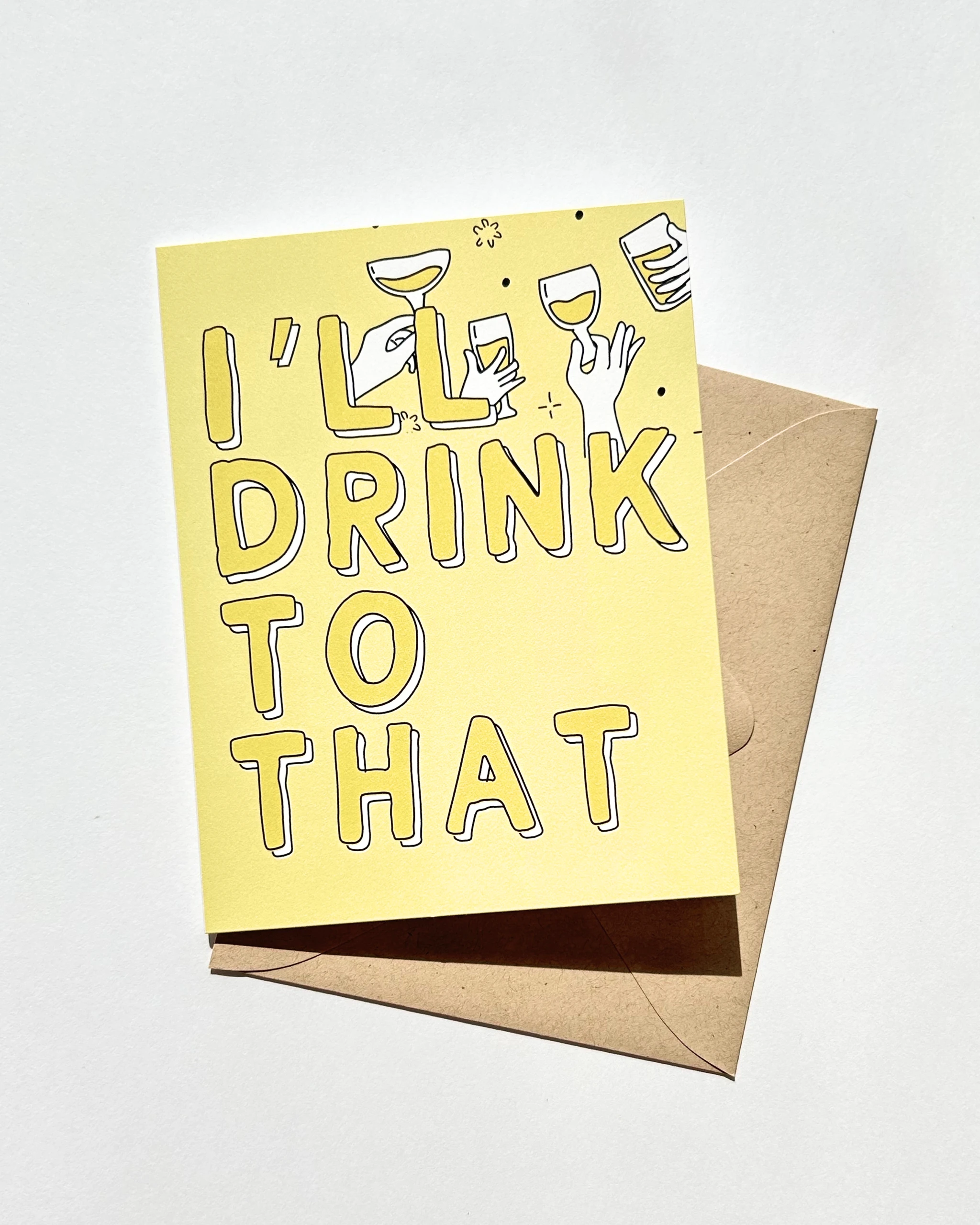 I'll Drink to That Congratulations Card Engagement Wedding by Five Dot Post