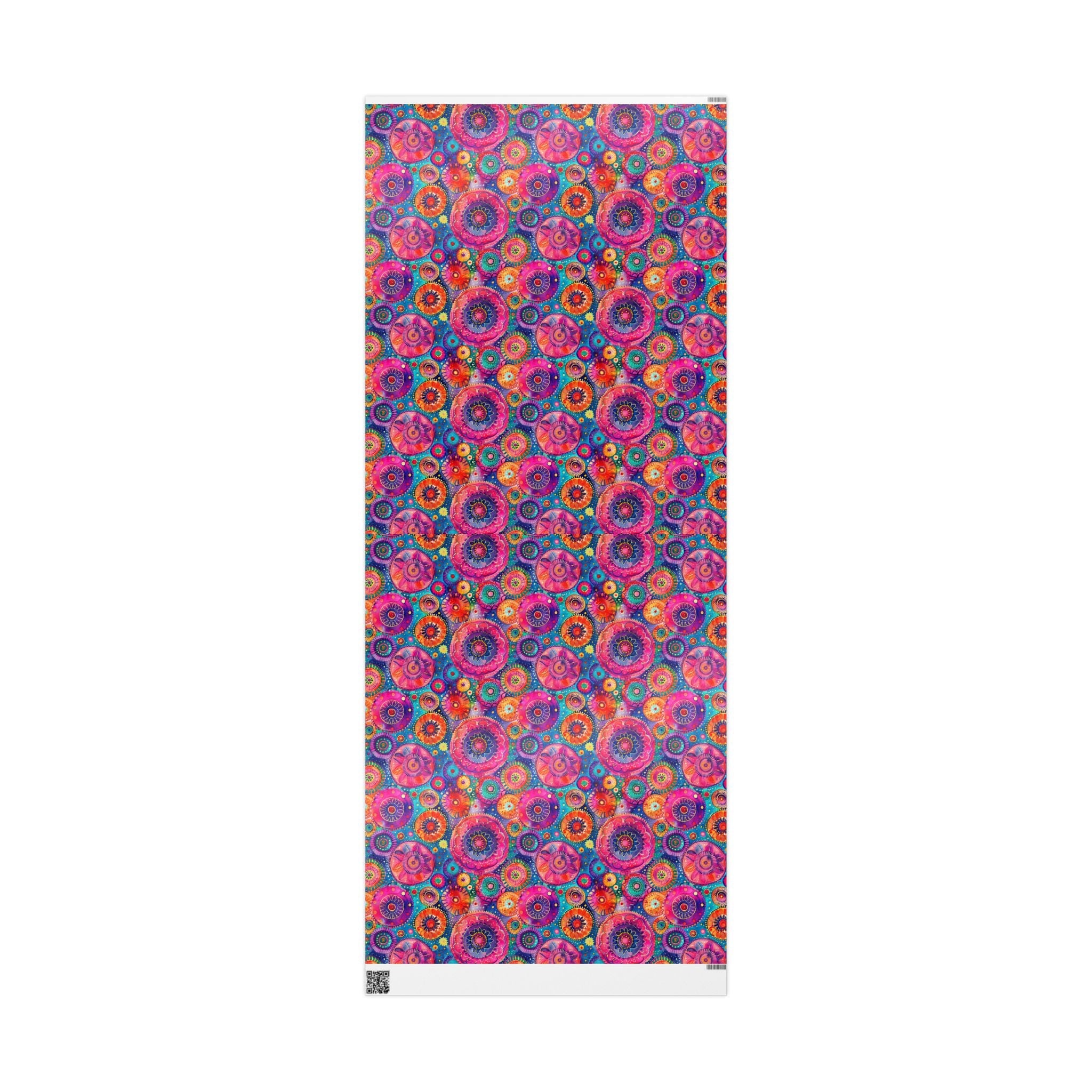 Bespattered Facade Colorful Circles Wrapping Paper | Three Sizes | Glossy or Matte