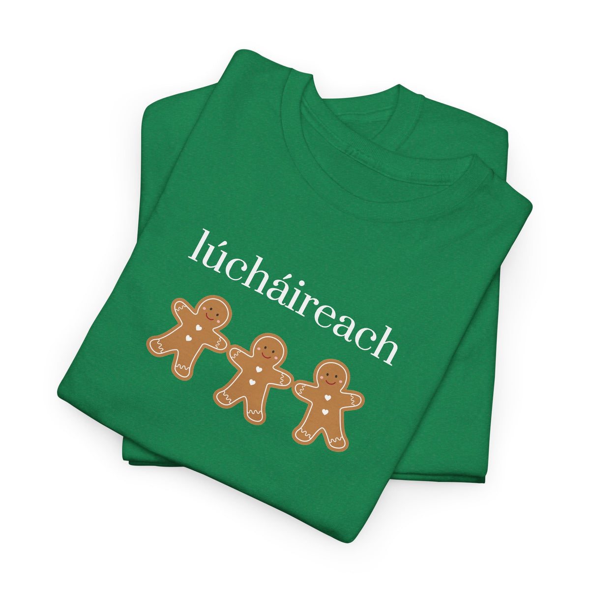 Irish Gingerbread Cookie Tee – “lúcháireach” cheerful Holiday Christmas Shirt
