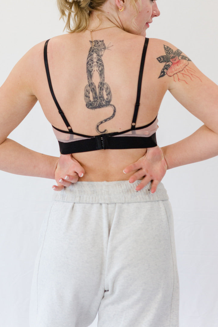 Dusty Blush Mesh Bra