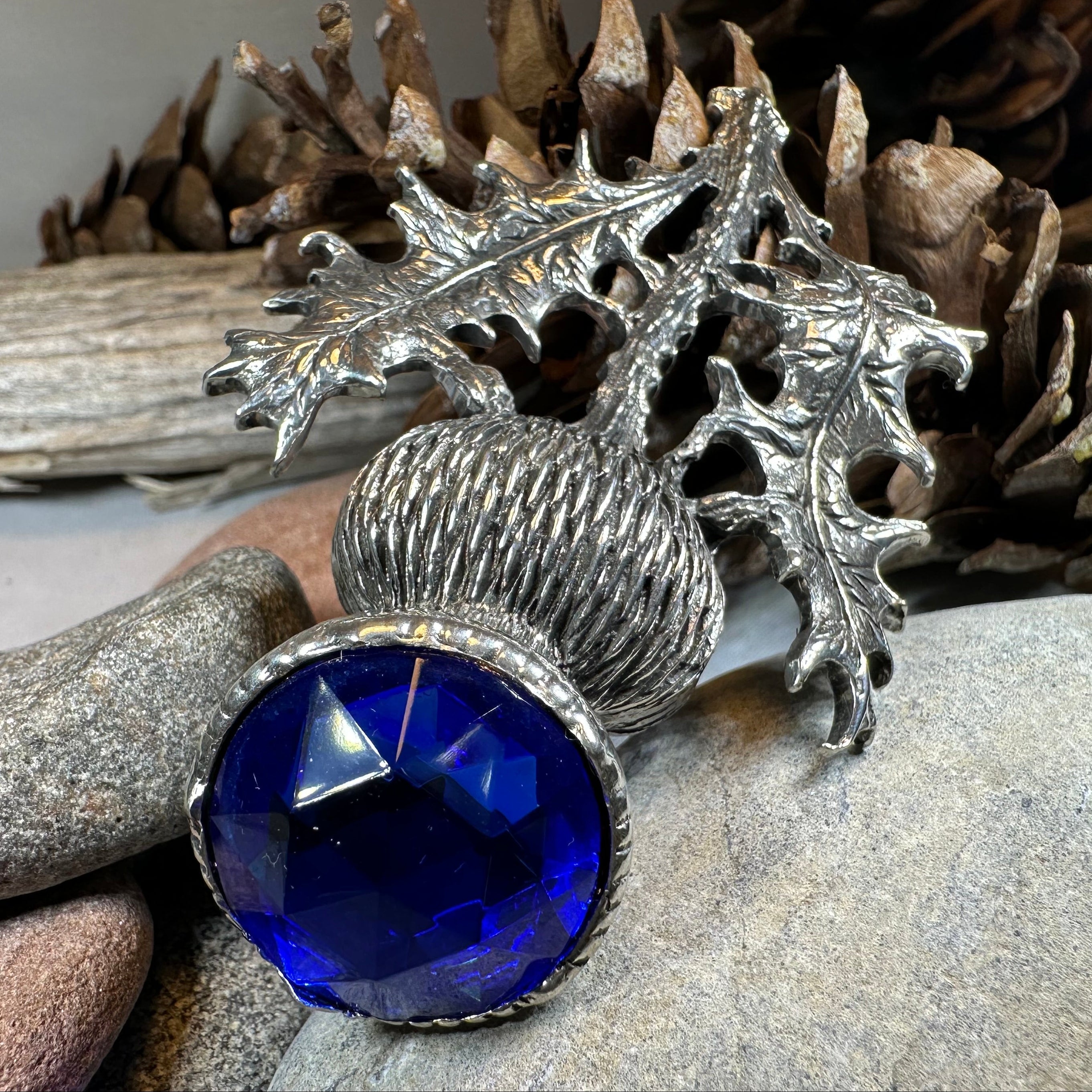 Bold Scottish Thistle Brooch