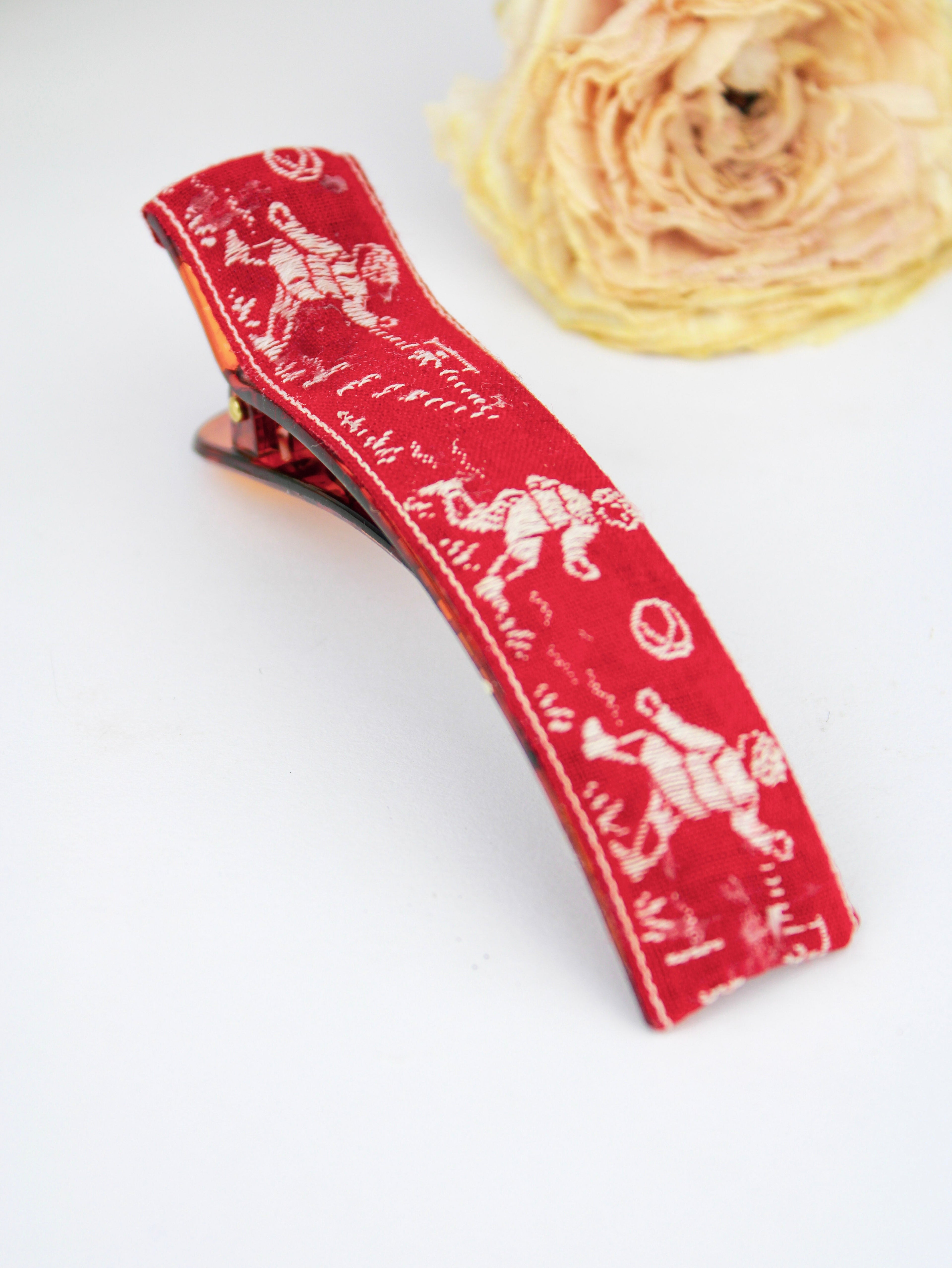 French Football Soccer Hair Clip