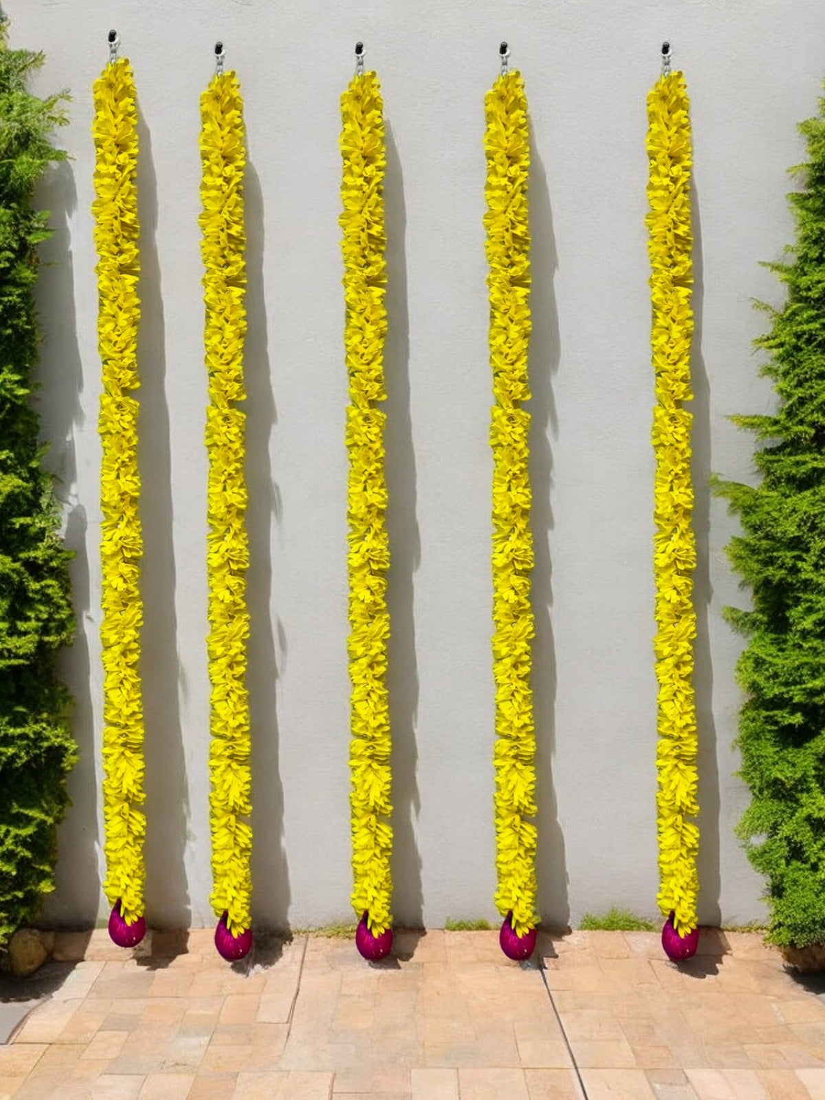 39" Long Lotus Lari, Set of 5 Festive Decor La Vie Bien 39" Long Lotus Lari, Set of 5