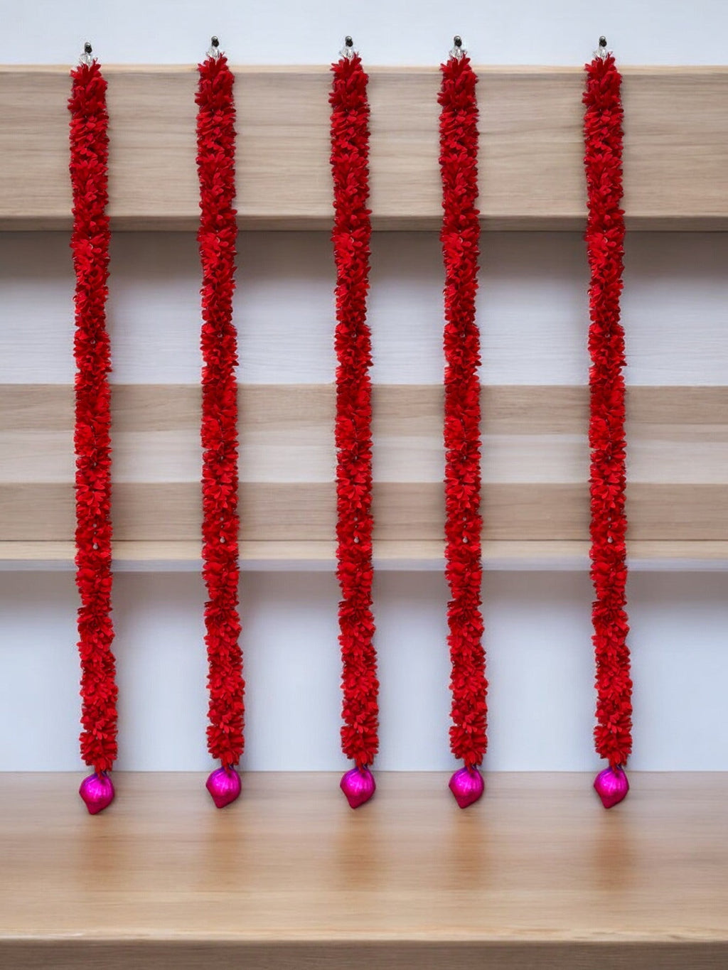 39" Long Lotus Lari, Set of 5 Festive Decor La Vie Bien 39" Long Lotus Lari, Set of 5