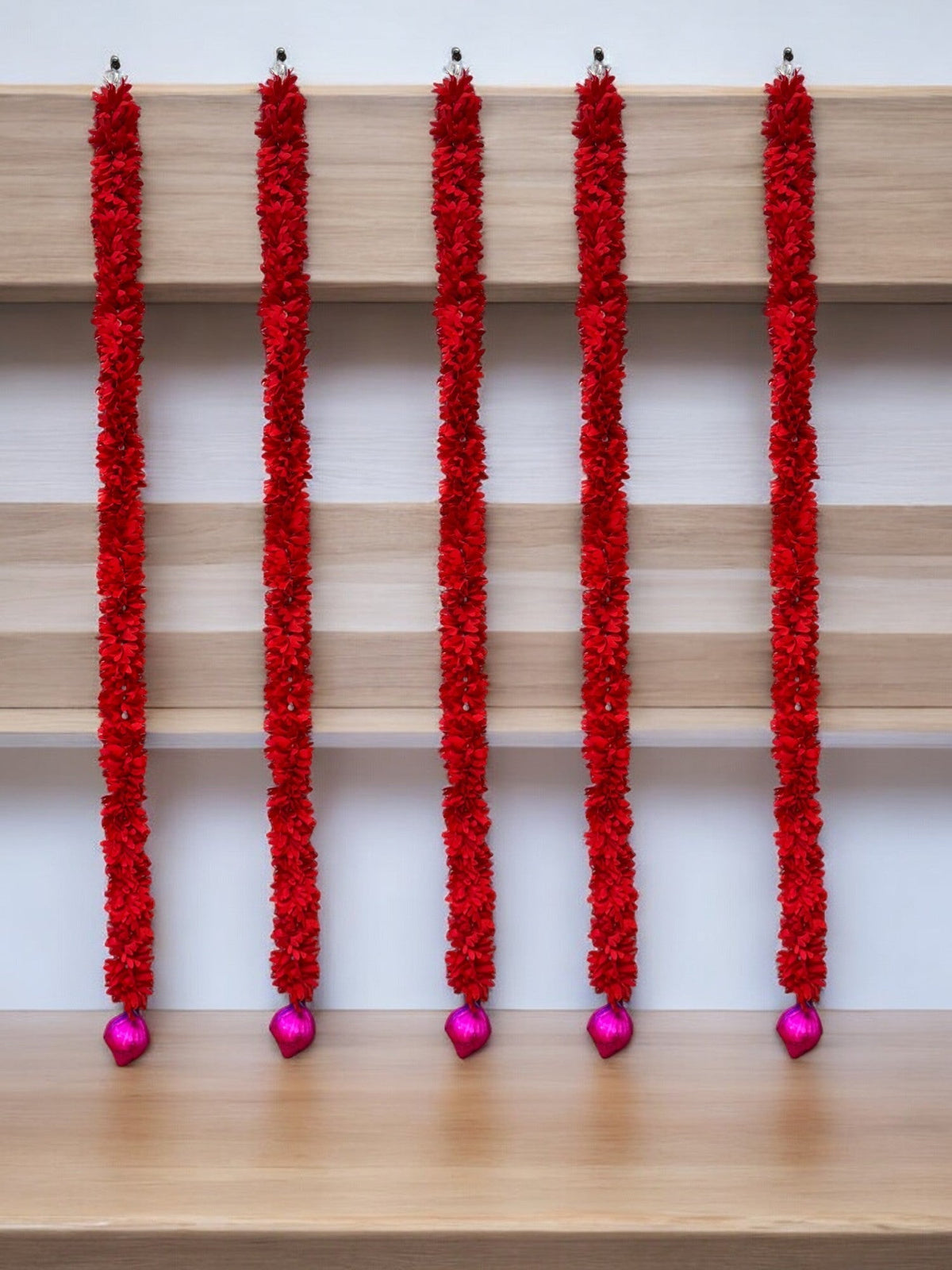 39" Long Lotus Lari, Set of 5 Festive Decor La Vie Bien 39" Long Lotus Lari, Set of 5