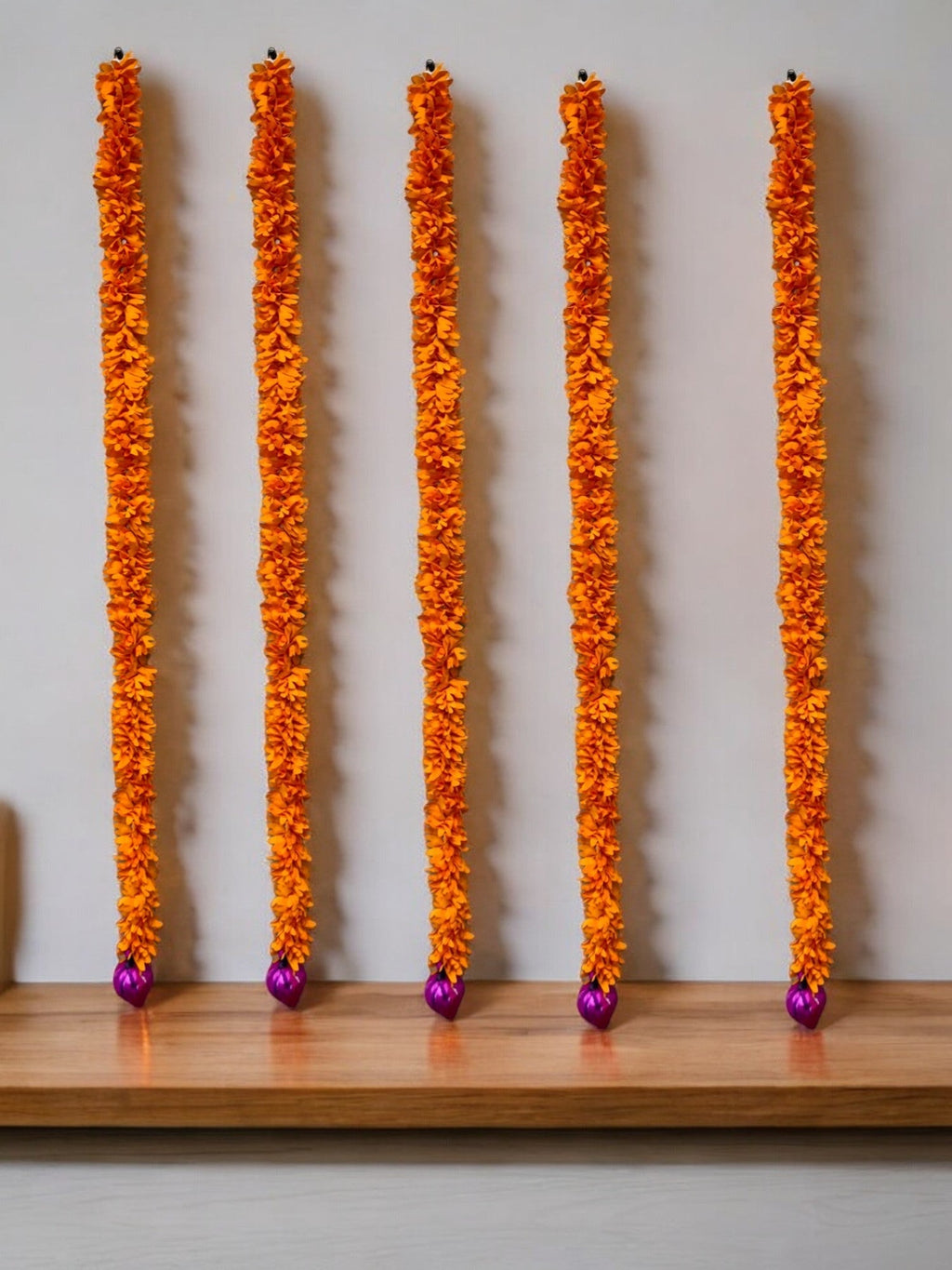 39" Long Lotus Lari, Set of 5 Festive Decor La Vie Bien 39" Long Lotus Lari, Set of 5