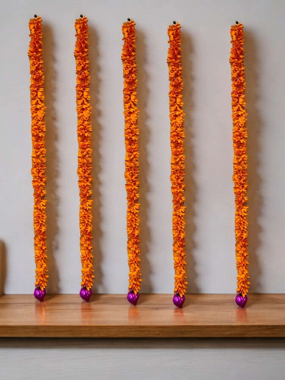 39" Long Lotus Lari, Set of 5 Festive Decor La Vie Bien 39" Long Lotus Lari, Set of 5