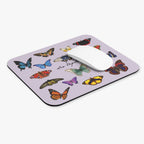 Dusty lavender French Papillons Butterfly Mouse Pad – Vintage Botanical Desk Mat