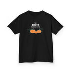 Custom Kids Family name Pumpkin Patch Tee, Personalized Fall Shirt for Family photos