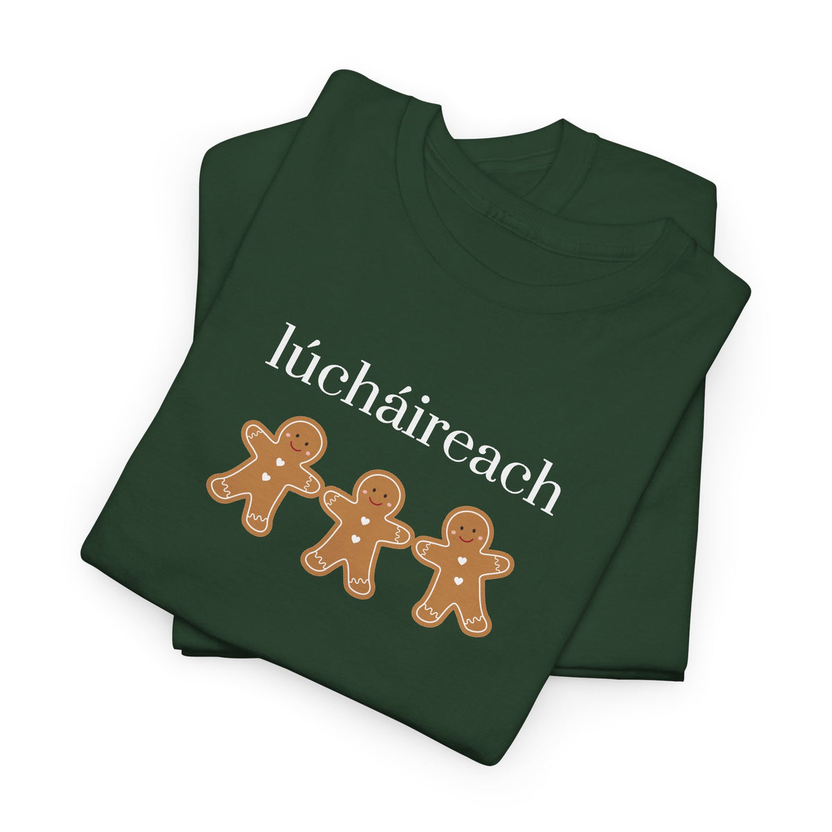 Irish Gingerbread Cookie Tee – “lúcháireach” cheerful Holiday Christmas Shirt