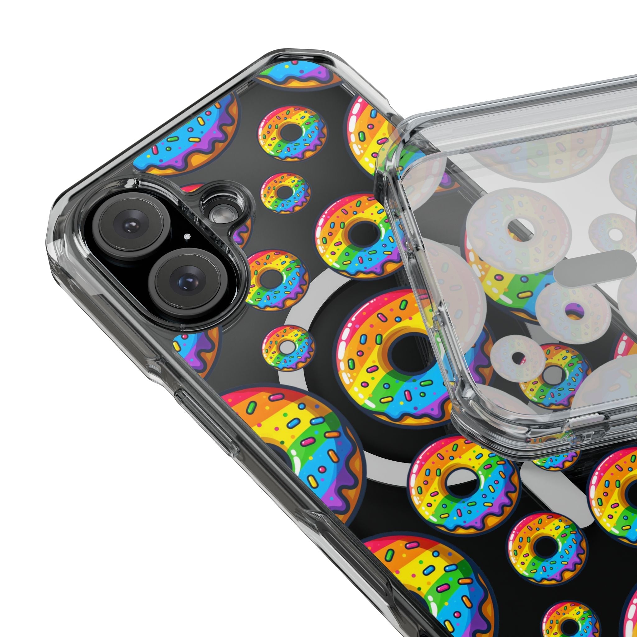 Bespattered Facade Rainbow Sprinkle Donut MagSafe Clear Impact Cases