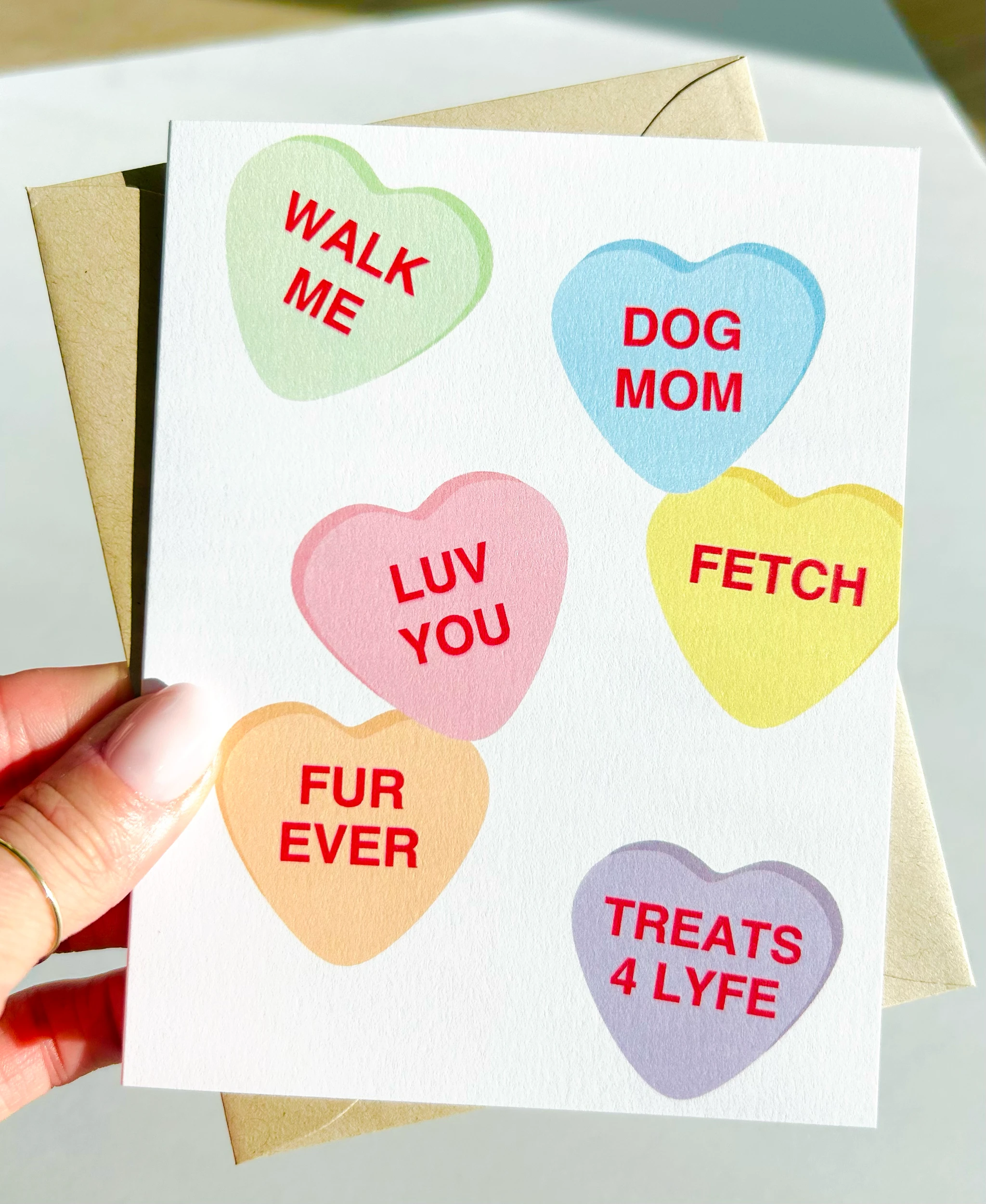 Dog Mom Funny Valentines Day Card for Dog Parents Valentine for Girlfriend Card by Five Dot Post