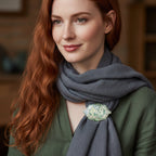 Enamel Celtic Green Dragons Scarf Ring