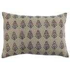 Padma Linen Floral Throw Pillow Cover, Ruby by White Cliff Studio