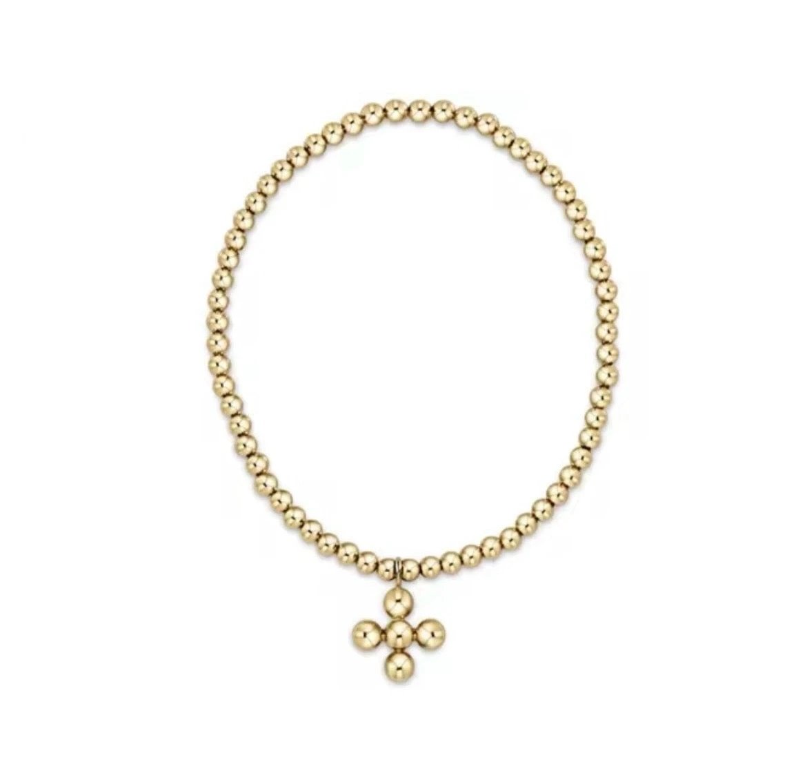 Florette Cross Beaded Waterproof Non-Tarnish Bracelets by Curated By Suarez