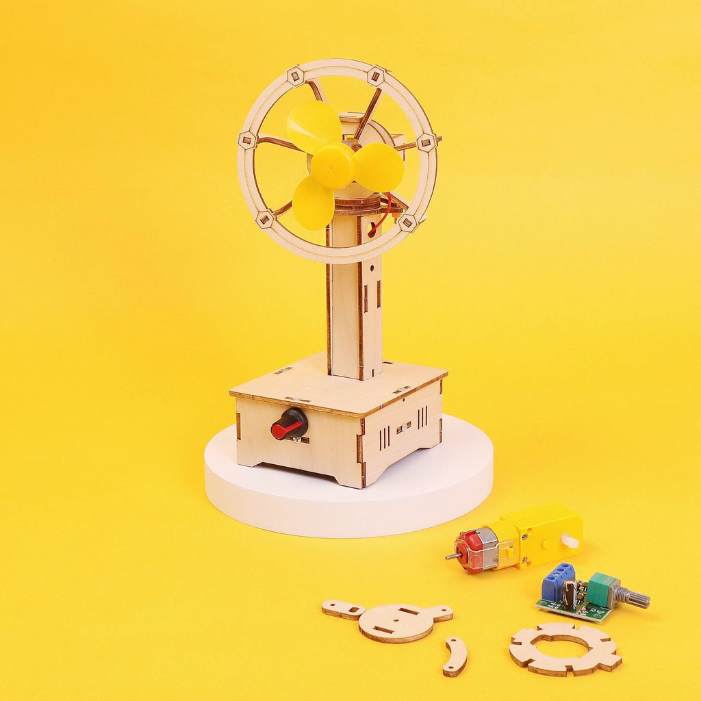 Variable Speed Oscillating Fan DIY Kit, Educational STEM Toy by Kitsville