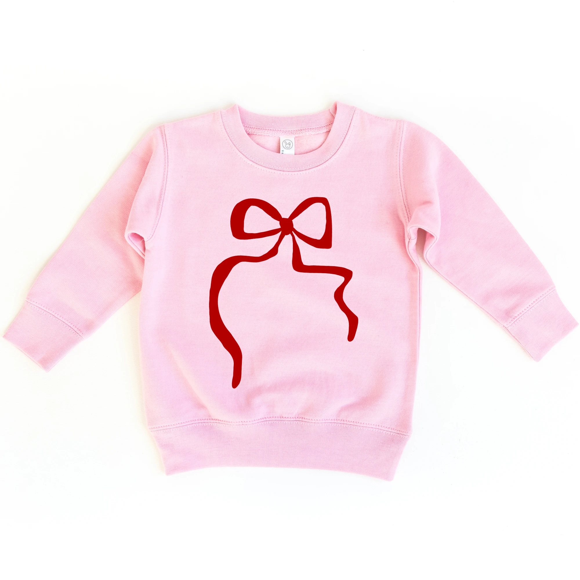 Red Coquette Bow toddler or youth Sweater, Valentine's Day collection by Benny and Ray Apparel