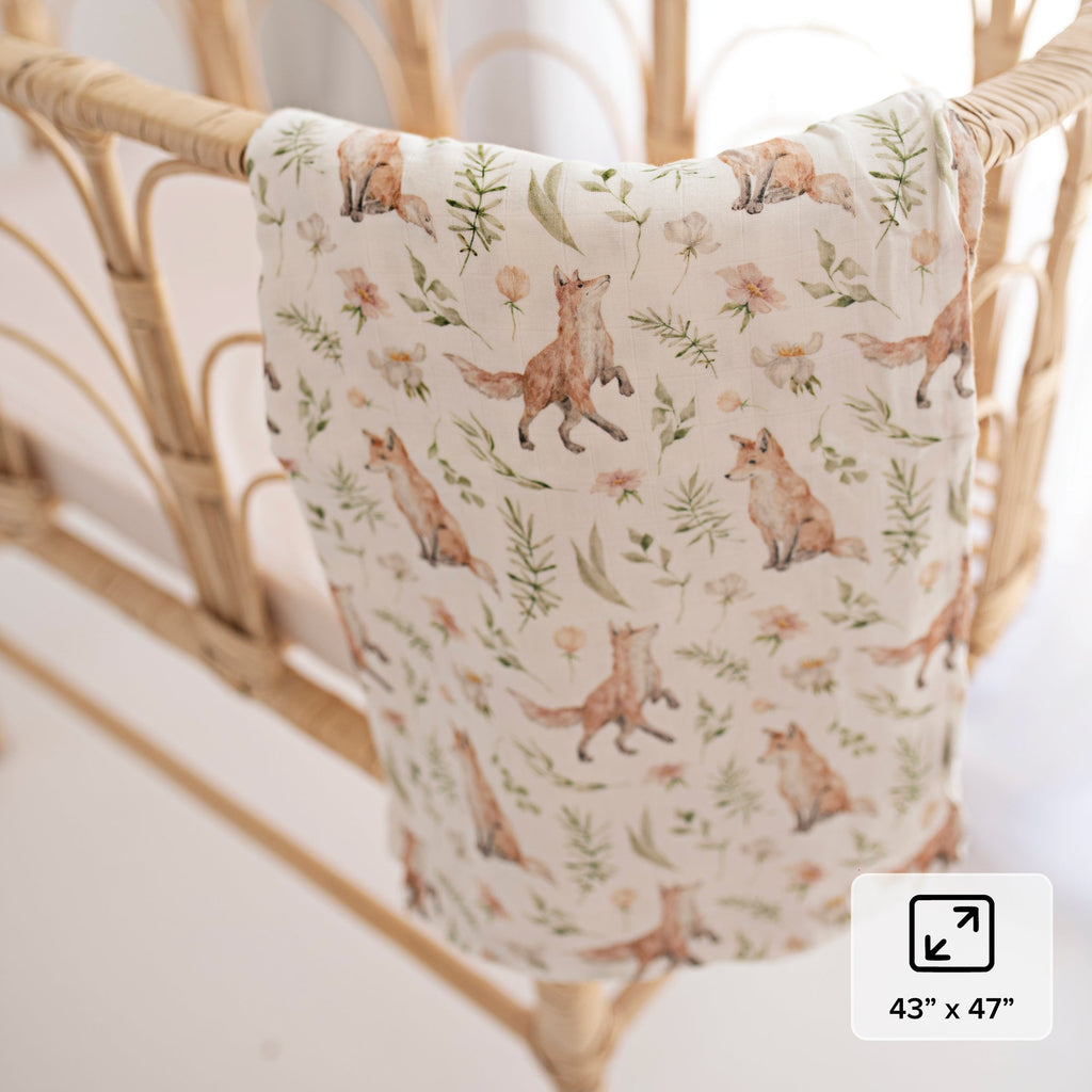 Muslin Swaddle Blankets - Soft Breathable Baby Swaddle Wrap, Bamboo Viscose & Cotton Receiving Blankets for Newborns, 2-Pack