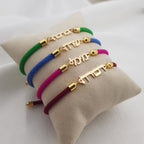 Cord Hebrew Name Bracelet