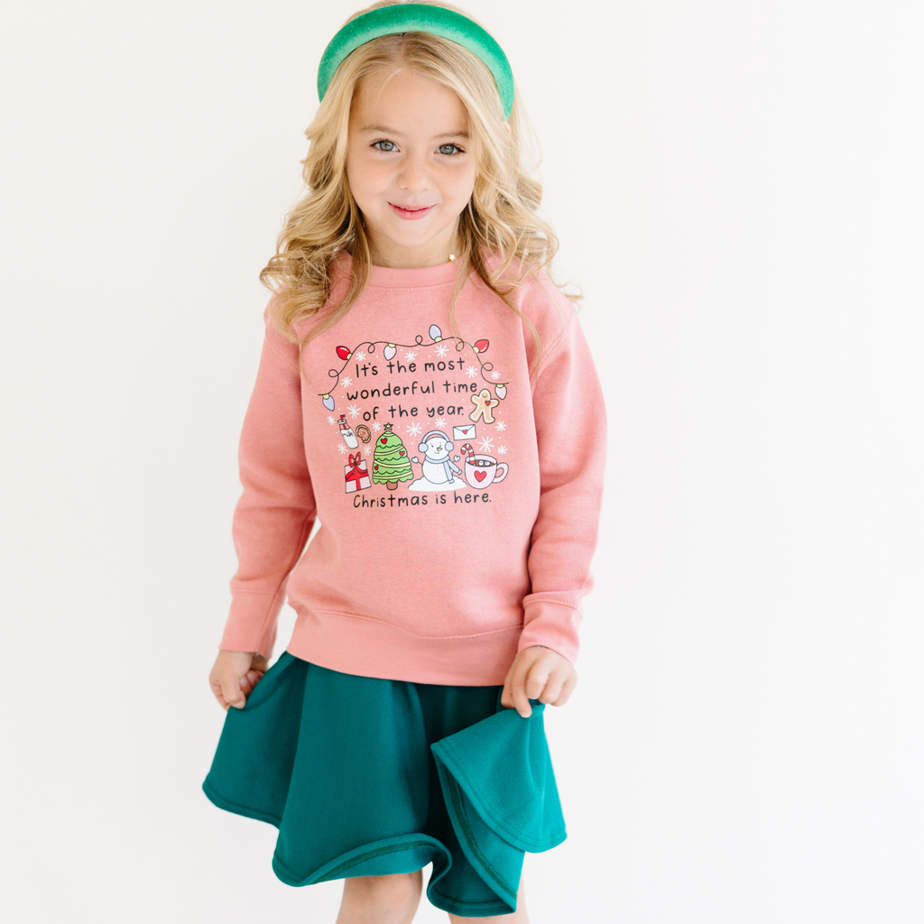 Most Wonderful time of the Year toddler or youth Sweatshirt, Christmas collection by Benny and Ray Apparel